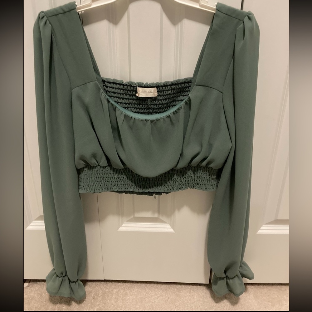 Altered state long sleeve crop top